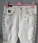 Denim Life Spodnie Jeansowe Ćwieki Dziury Dżinsowe Nowe r. XL/42 