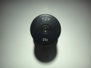 Okular mikroskopowy-PZO-25x -niepełny, częściowy, fragment jak na zdjęciu  