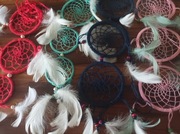 Łapacze snów ręczna robota, 1 sztuka czyli komplet cztery łapacze snów.