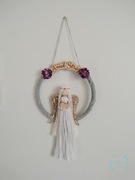 Anioł stróż z makramy, aniołek na prezent, na chrzest, na ślub,na rocznicę 