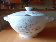 Waza Ćmielów biała w kwiaty