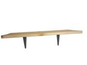 Półka loft na ścianę z litego drewna 59,6x22cm Handmade Komplet montażowy