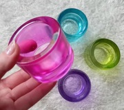 Wyprzedaż Zestaw szklanych świeczników 4 kolory 10szt mix Szkło do świec