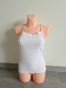 Biały top, koszulka na ramiączkach, podkoszulka, bokserka, bawełna