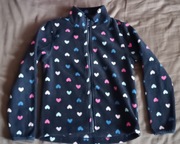 Polar bluza rozpinana 128 Cool Club granat serca