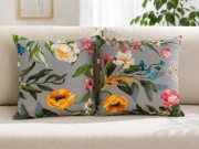 Poszewki 40x40 bawełna kwiaty wielokolorowe dekoracyjne  | HandmadebyAmia