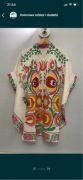 Lniana koszula wzory folk boho oversize kolorowa