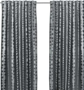 NOWE IKEA GUNNI Zasłony 145 x 250 Zaciemniające Liście KOMPLET ZASŁON