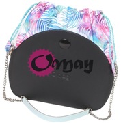 Turkusowy organizer worek do Obag MOON LIGHT liście kolorowe róż komin OMAY