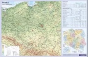 Podkładka na biurko - Mapa Polski fizyczna