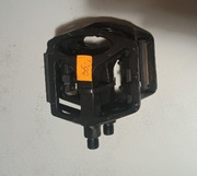 Pedały aluminiowe - czarne szerokie  - cienki gwint do roweru BMX