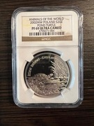 20 złotych 2002, Żółw Błotny NGC PF69 Zwierzęta Świata