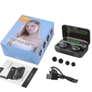 SŁUCHAWKI DOUSZNE Z POWERBANKIEM DOKANAŁOWE BEZPRZEWODOWE BLUETOOTH 5.0 HF
