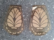 2szt klosze do lampy szklane prl 