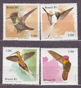 BRAZYLIA. 1981/Ptaki. 4zn'nie kasowane 