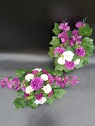 Komplet, kompozycja, wiązanka z bukietem na wszystkich świętych 