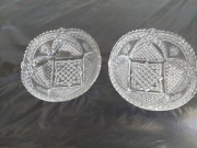 Krysztalowe miseczki, salaterki 2szt. /szkło PRL/