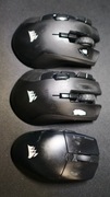 3x Corsair Ironclaw RGB Wireless Katar Elite na chodzie brak dongli