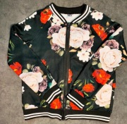 QBA KiDS zara śliczna bluza,kurtka w kwiatuszki,r.140 z falbanką 