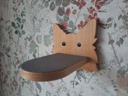 Stopień Step ścienny dla kota – sklejka brzozowa, głowa kota, handmade