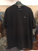 Lacoste t-shirt męski czarny L bawełna piękny