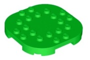 LEGO Płytka 6 x 6 z narożnikami i 4 stopami Bright Green