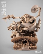 Sonic Hedgehog Dr Eggman Diorama 45cm Ręcznie Malowana 1/6 Żywica