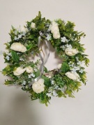 Wianek dekoracyjny na drzwi handmade rękodzieło - ozdoba do domu. Unikat.