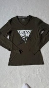 Guess icon bluzka długi rękaw zielona modna jesień xs 34