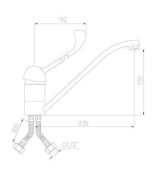 Bateria zlewozmywakowa uchwyt medyczny Seria. M-5