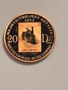 Dürer. Moneta kolekcjonerska fi 32 mm. Miedź patyna. Gyges