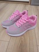 Buty dziewczęce sportowe lekkie oddychające 35 wkładka 22,3 cm sneakersy
