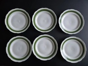 Talerz obiadowych 6 szt porcelana Ćmielów zieleń