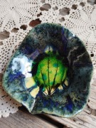 Ceramiczna miseczka liść, rękodzieło 