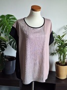 Bluzka ze złota nitką elegancka złoty odcień mieniącą się L XL