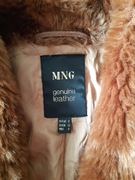 Kurtka skóra naturalna MANGO XS/S 34/36 brąz 