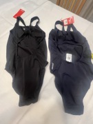 Czarny i granatowy Strój kąpielowy jedno częściowy speeda