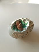 Ceramiczne jajko wielkanocne z ptakami 