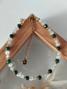 Bransoletka piryt chalcedon labradoryt  17 cm 