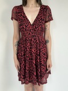 Czerwona sukienka w panterkę rozm. L Mela Loves London