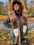 Parka kurtka Army MrMrs italy khaki futro lis new