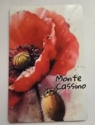 Magnes na lodówkę Monte Cassino Czerwone Maki Klasztor Wzgórze. (34)