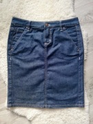 Jeansowa prosta spódnica mini midi Mango jeans