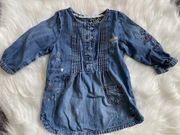 Jeansowa sukienka dla dziewczynki 6-9 miesiecy