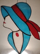 Witraż kobieta metoda toffany