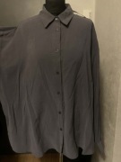 ZARA bluzka koszulowa koszula tunika modal grafit duża oversize