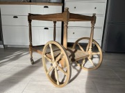 Barek, stolik barowy, stolik kawowy, drewniany, vintage, na kółkach