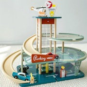 Wielopoziomowy Parking Auta Helikopter Dystybutor Myjnia + Akc.