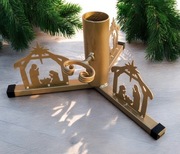 Stojak Choinkowy z Motywem Szopki Betlejemskiej 