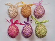 6/1 Szydełkowe koszulki na jajka - zestaw 6 szt